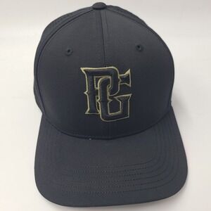 Perfect Game Hat Fitted M-L Black Perforated Mesh Baseball Cap Casual Flex Men